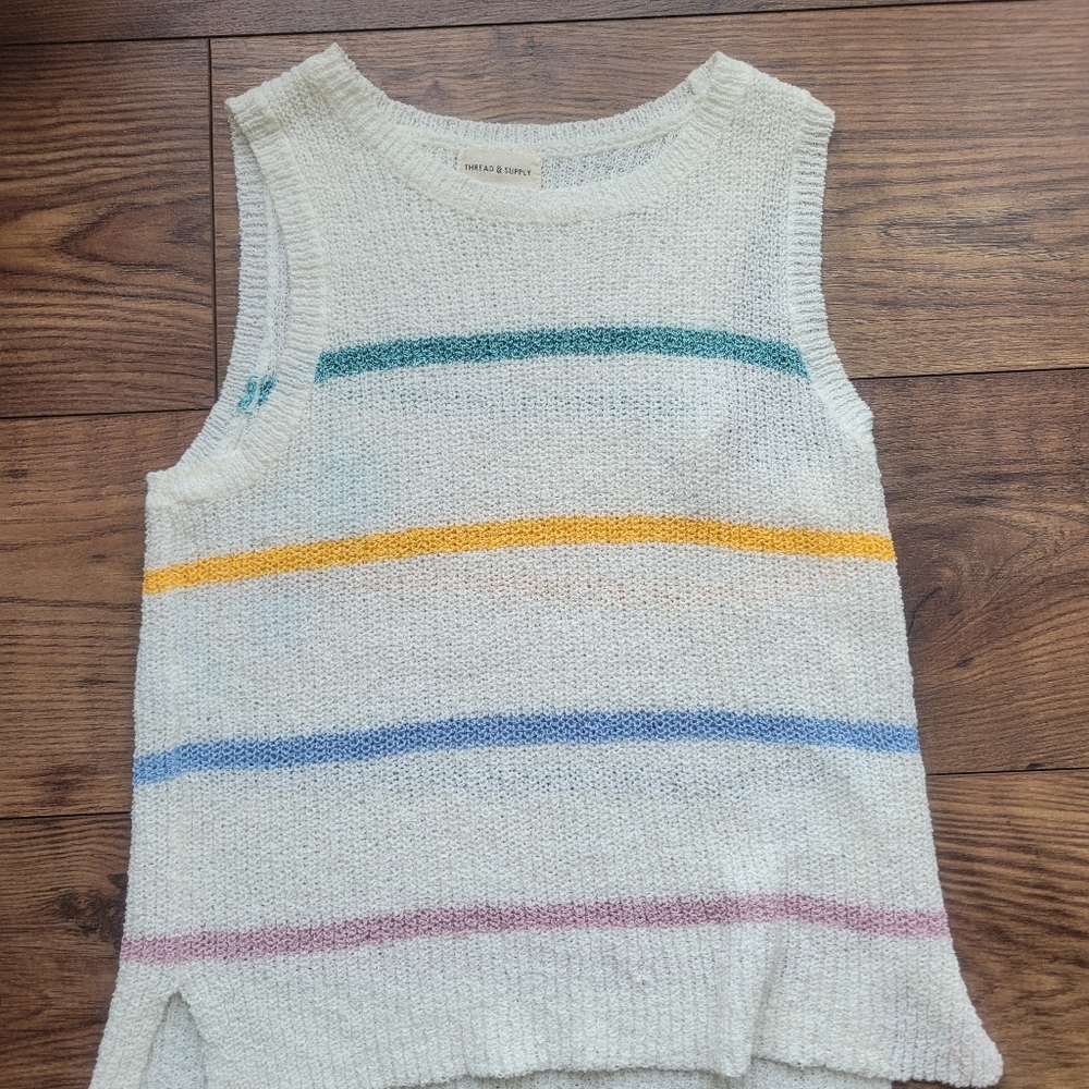 Thread & Supply Vineyard Sweater Tank Top Med - Picture 3 of 5